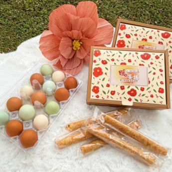 【含運精選C】蛋捲2盒<br>+彩色蛋15顆